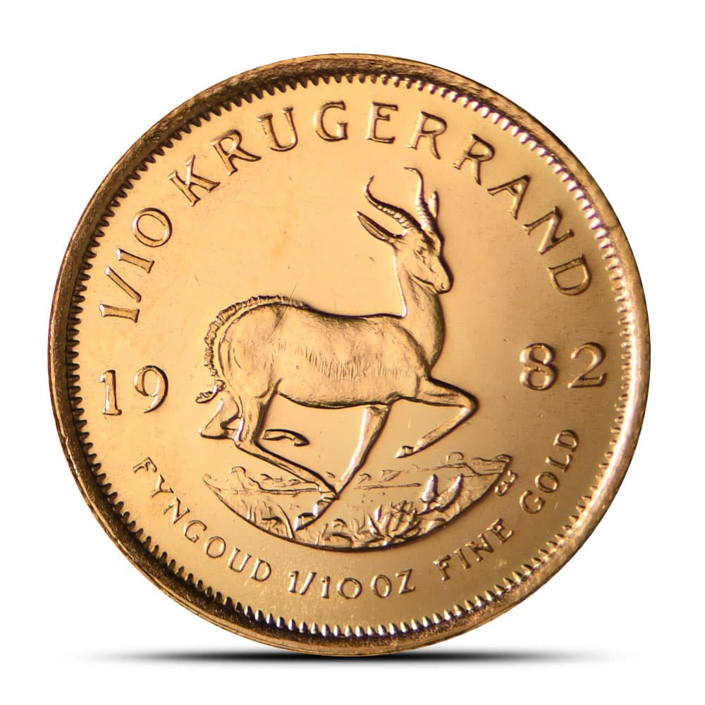 1982 1/10 oz South African Gold Krugerrand Coin