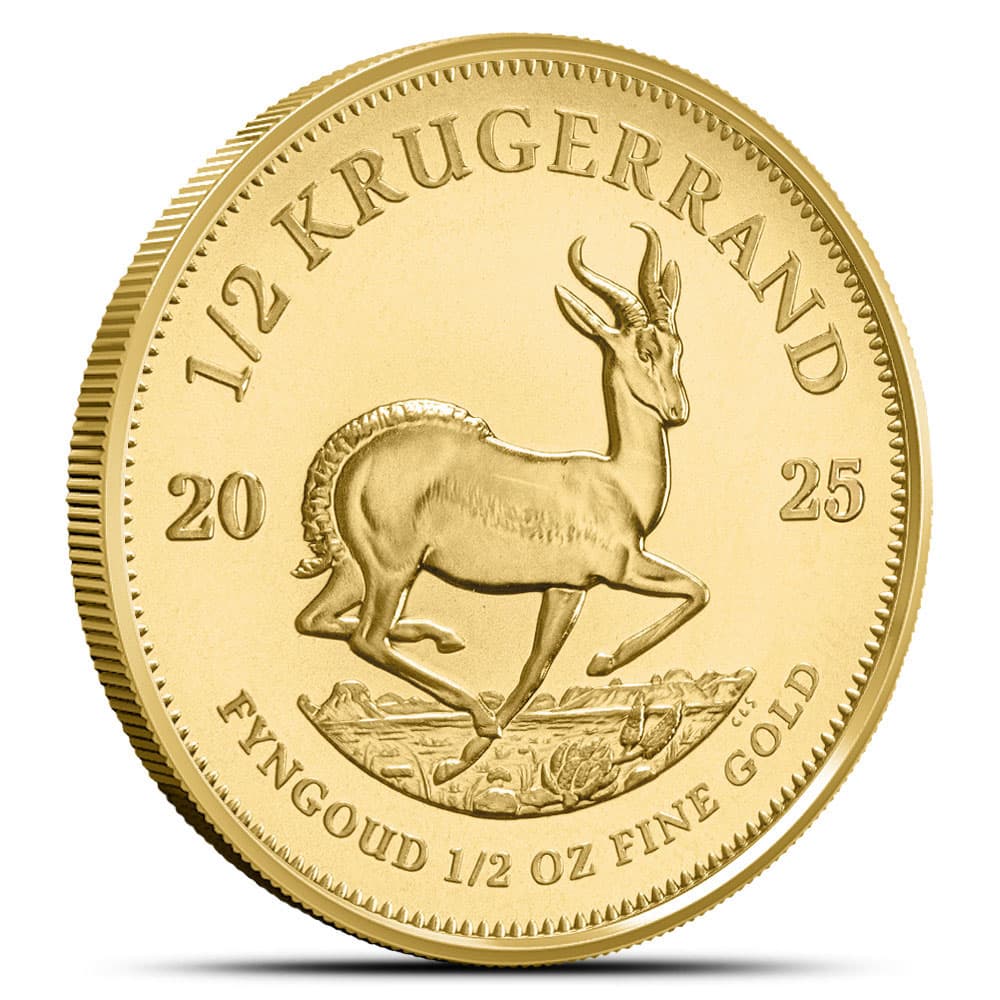 2025 1/2 oz South African Gold Krugerrand Coin (BU)