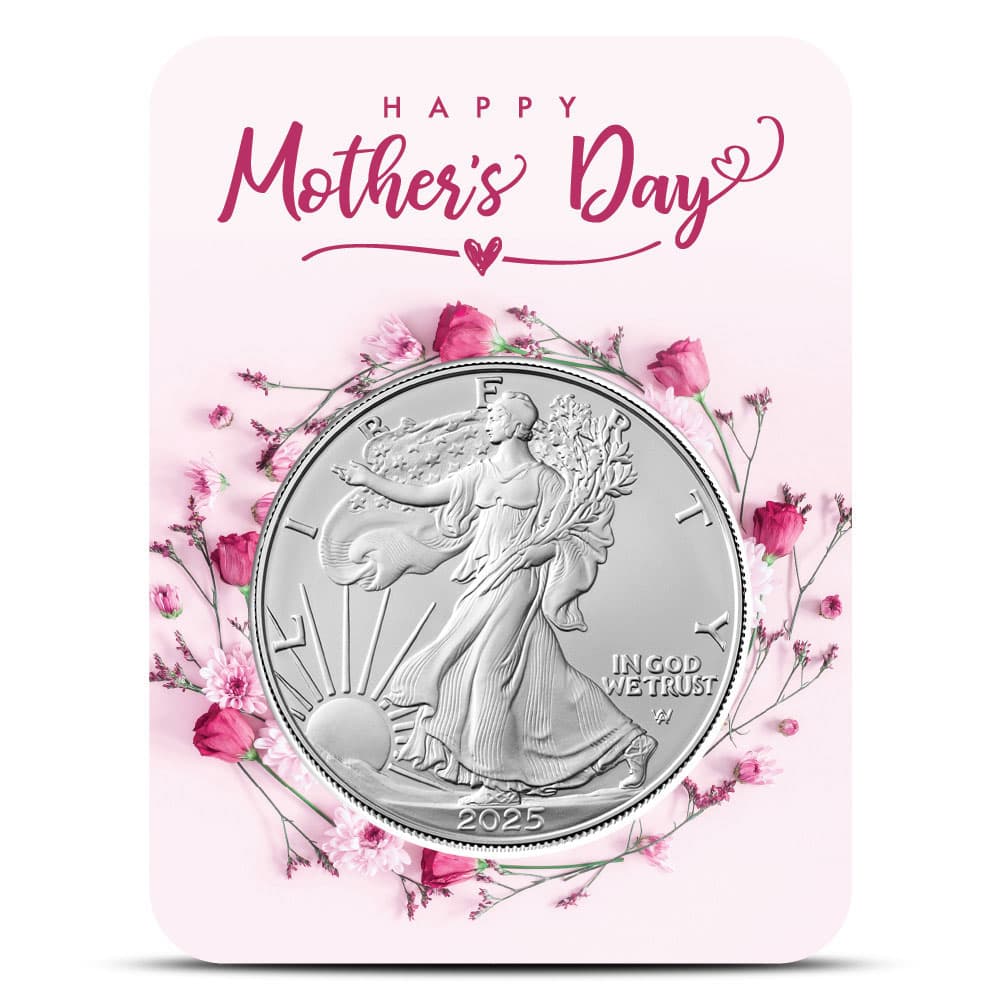 2025 1 oz American Silver Eagle Coin (BU, Happy Mother’s Day Card) - Jan 21, 2025