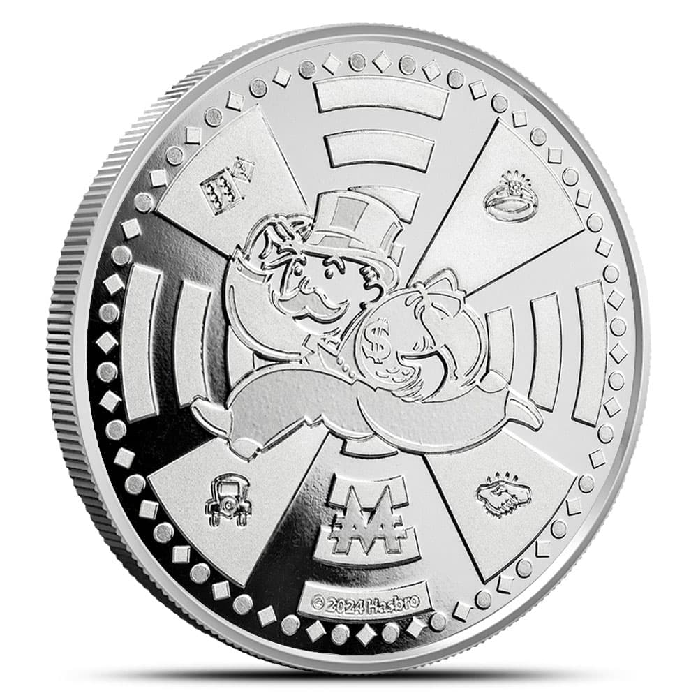 2024 1 oz Samoa Silver Mr. Monopoly Coin (BU)