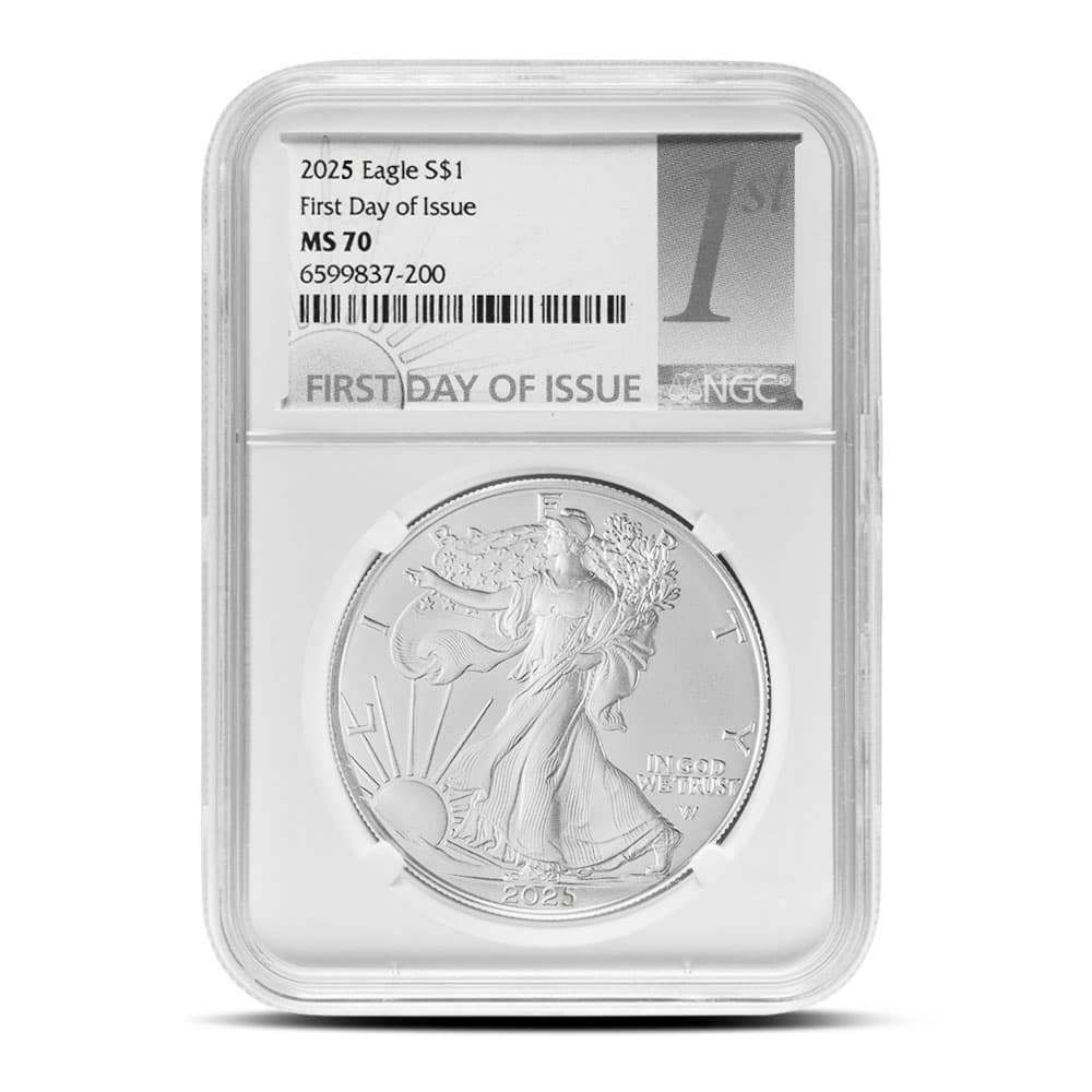 2025 1 oz American Silver Eagle Coin NGC MS70 FDOI - Jan 24, 2025