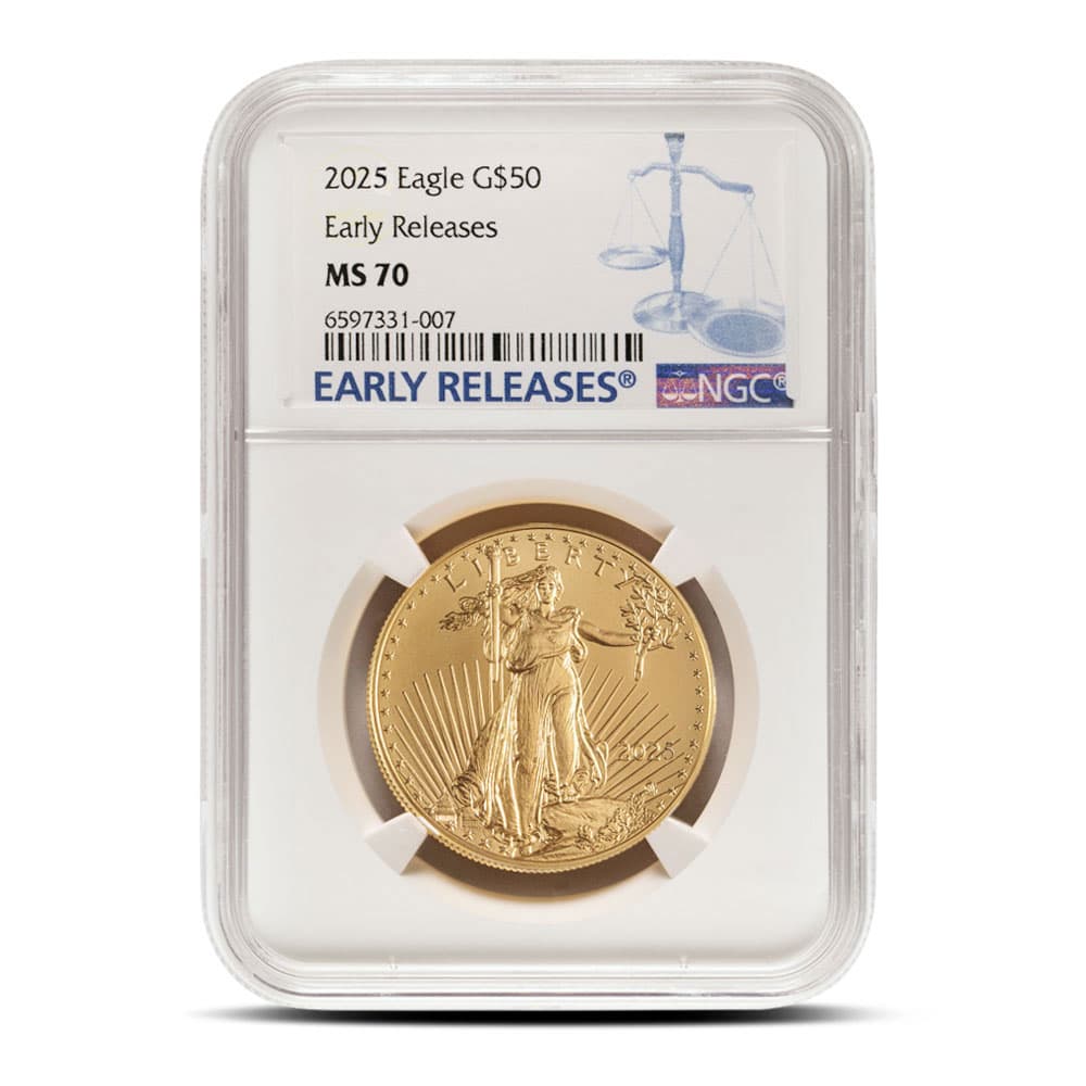 2025 1 oz American Gold Eagle Coin NGC MS70 ER - Jan 24, 2025