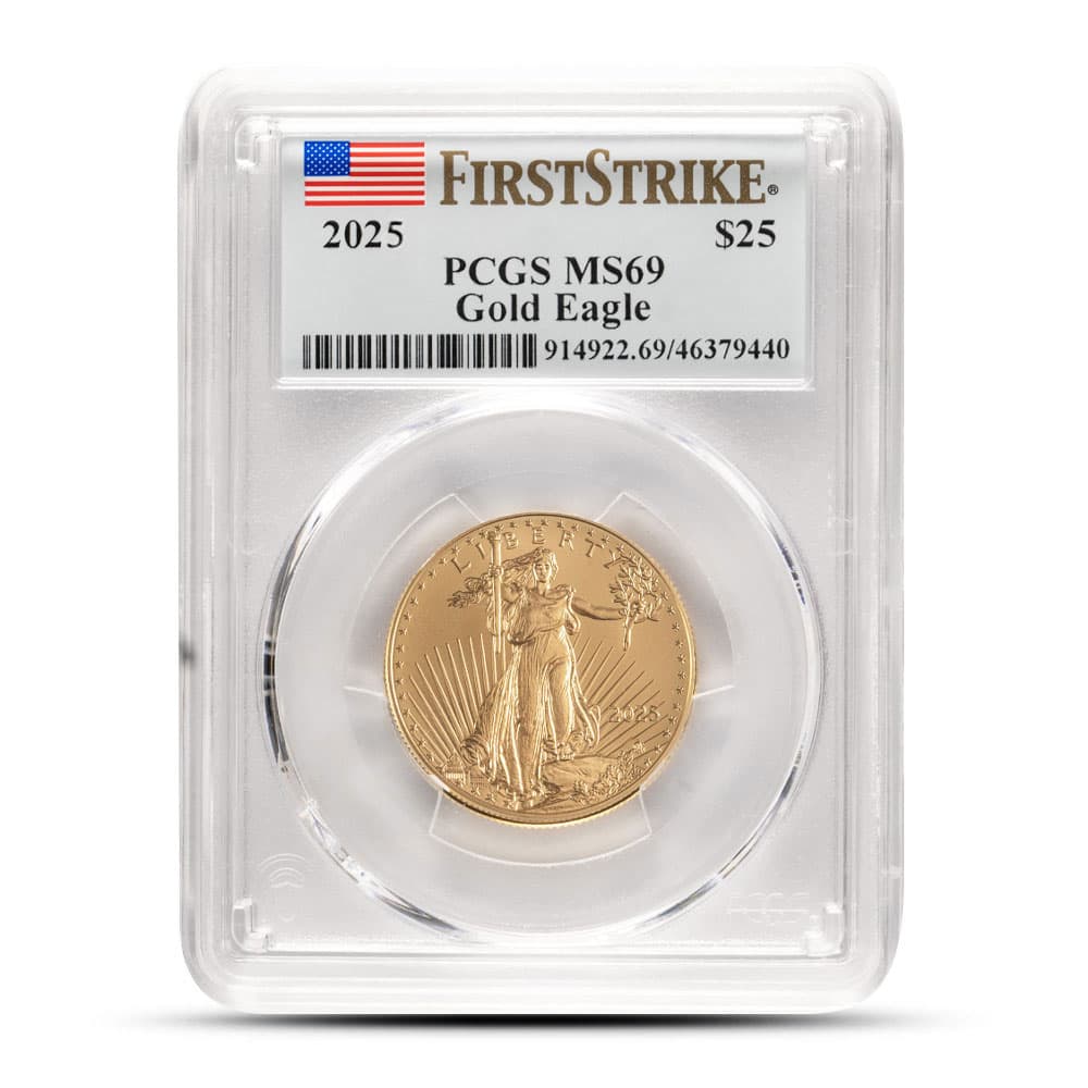 2025 1/2 oz American Gold Eagle Coin PCGS MS69 FS - Jan 24, 2025