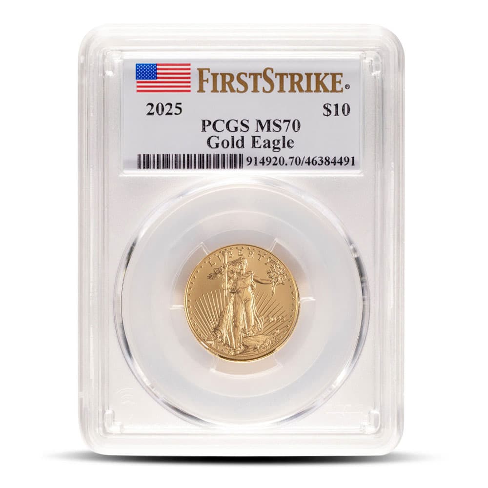 2025 1/4 oz American Gold Eagle Coin PCGS MS70 FS - Jan 24, 2025