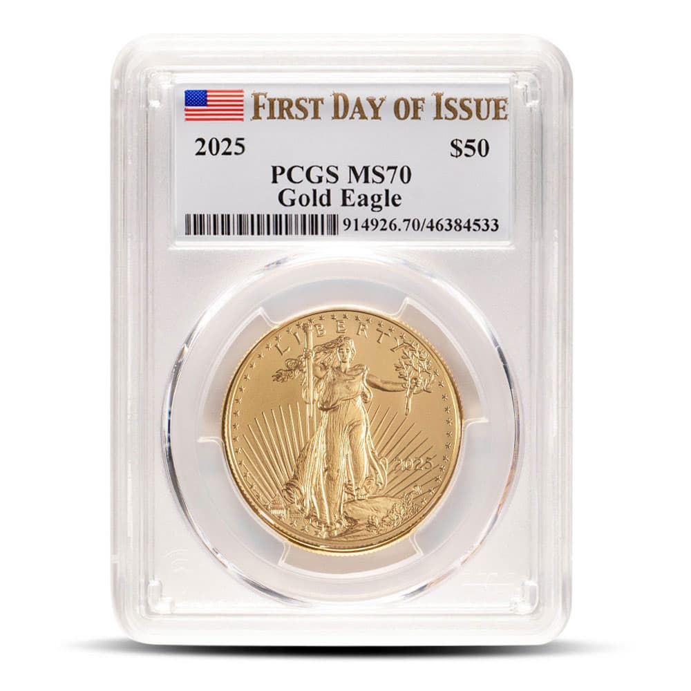 2025 1 oz American Gold Eagle Coin PCGS MS70 FDOI - Jan 24, 2025