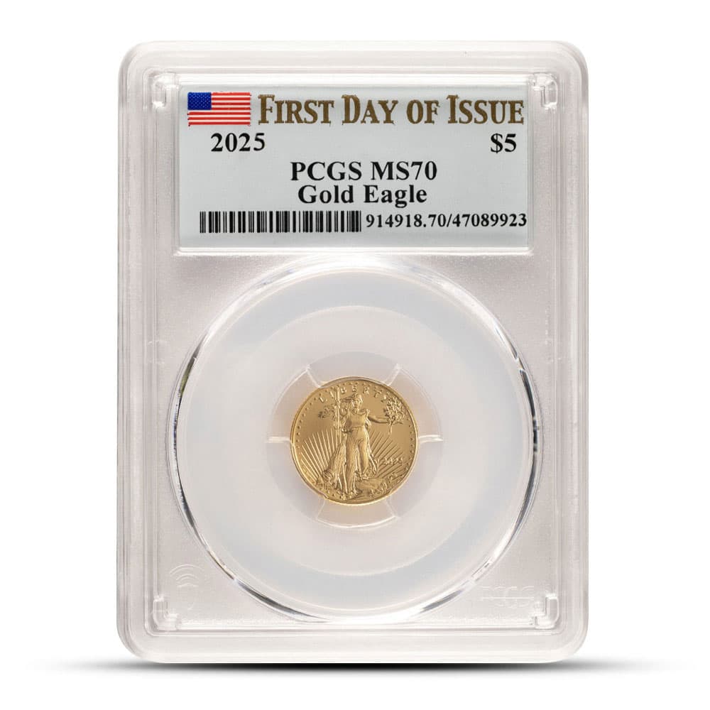 2025 1/10 oz American Gold Eagle Coin PCGS MS70 FDOI - Jan 24, 2025