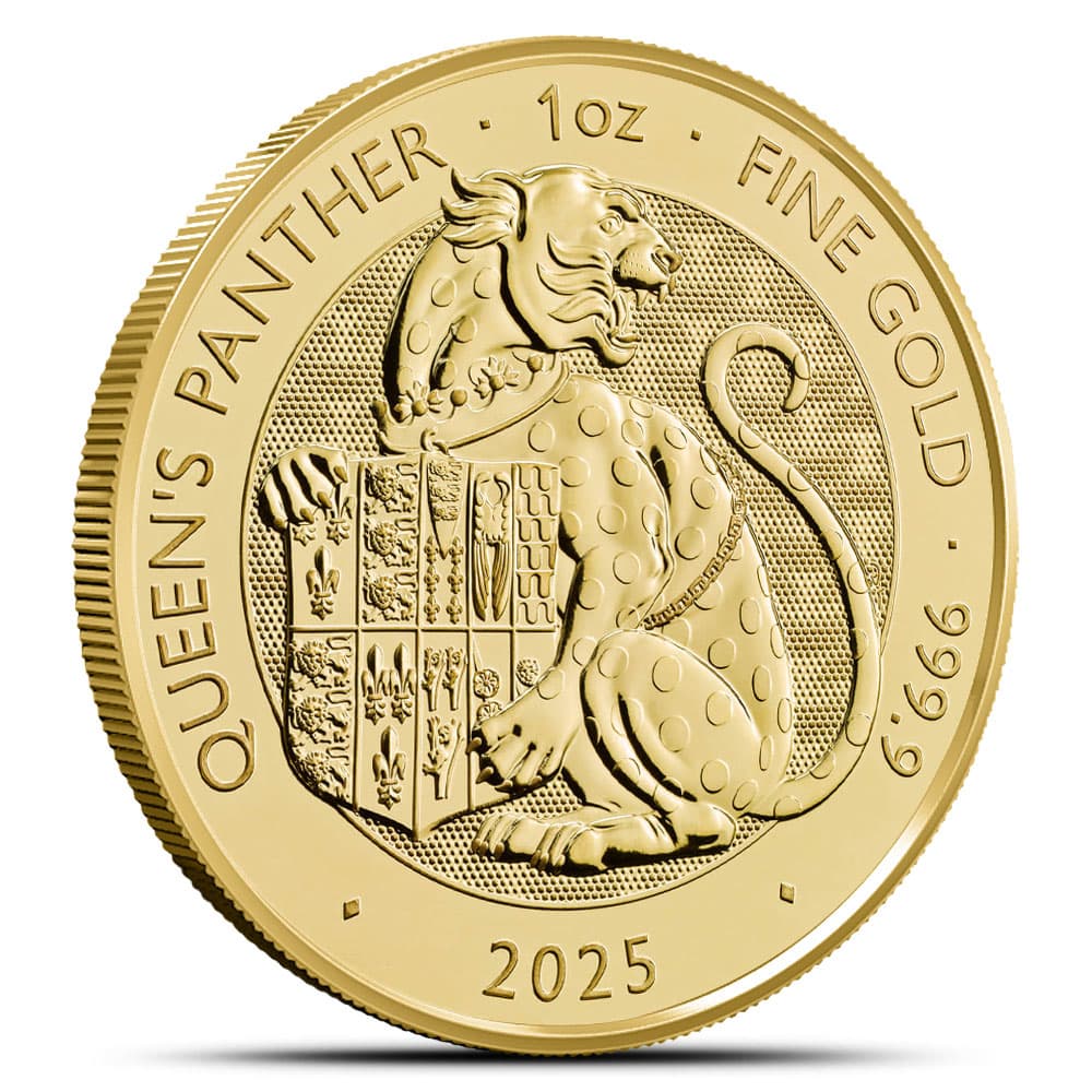 2025 1 oz British Gold Tudor Beasts The Queen’s Panther Coin (BU)