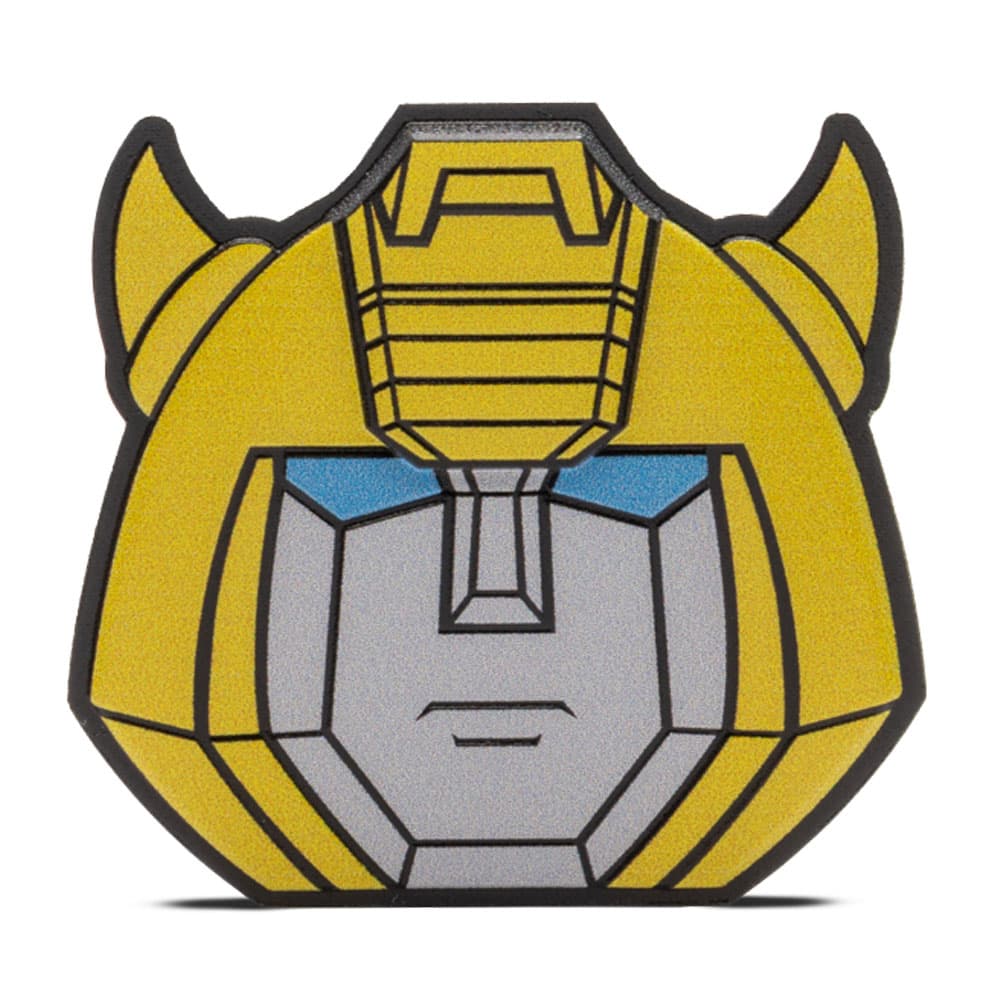 2024 1 oz Proof Colorized Niue Silver Bumblebee Transformers Head Shaped Coin (Box + CoA)