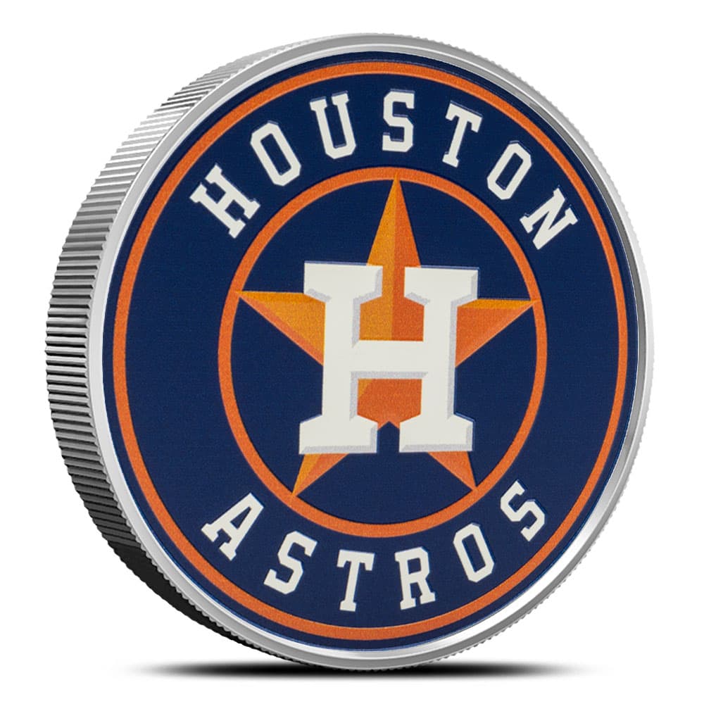 2025 3 oz Proof Colorized Niue Silver Major League Baseball Houston Astros Coin (Box + CoA)