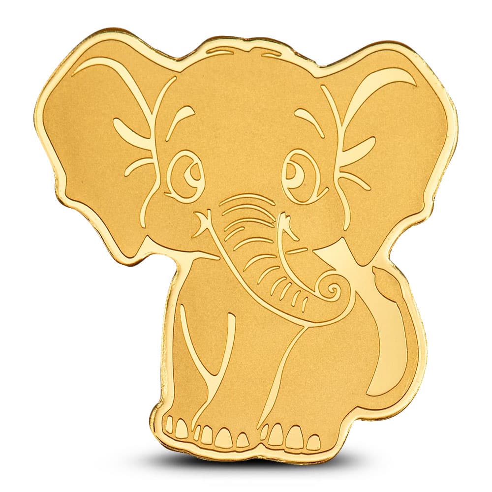 2024 1/2 Gram Palau Gold Elephant Golden Highlights Coin