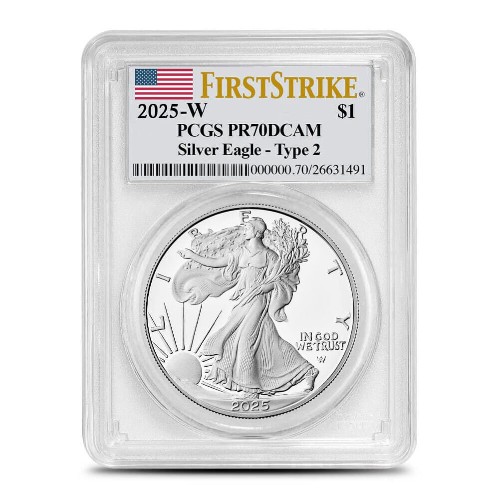 2025-W 1 oz Proof American Silver Eagle Coin PCGS PR70 DCAM FS