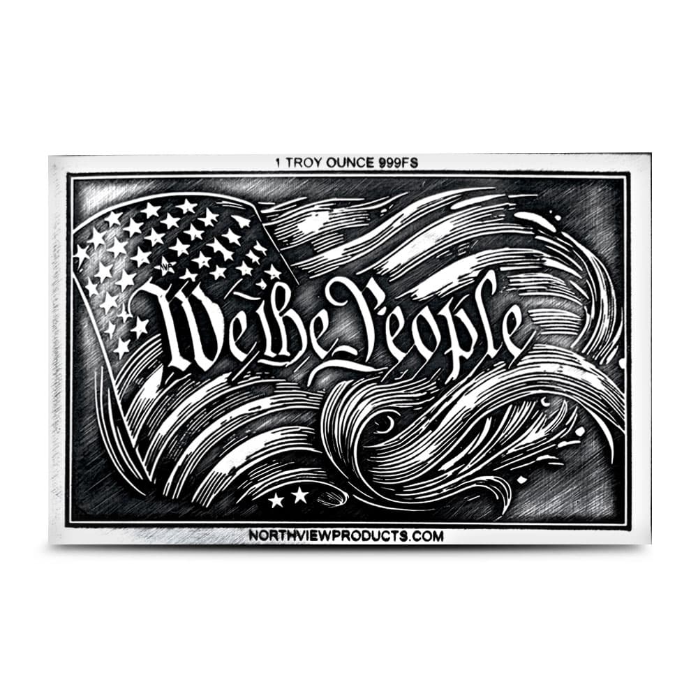 1 oz North View Products We the People Silver Card (New)