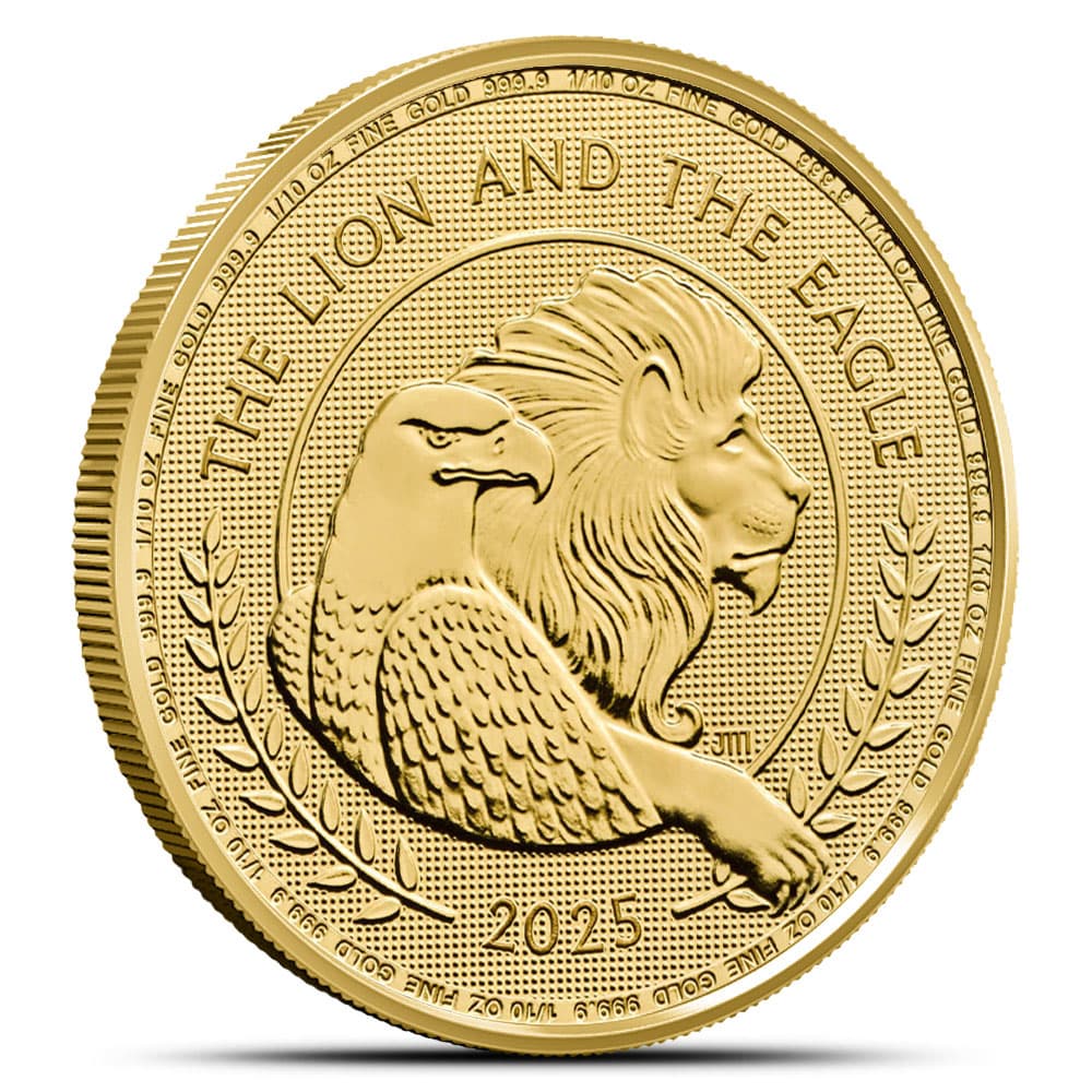 2025 1/10 oz British Gold The Lion and The Eagle Coin (BU)