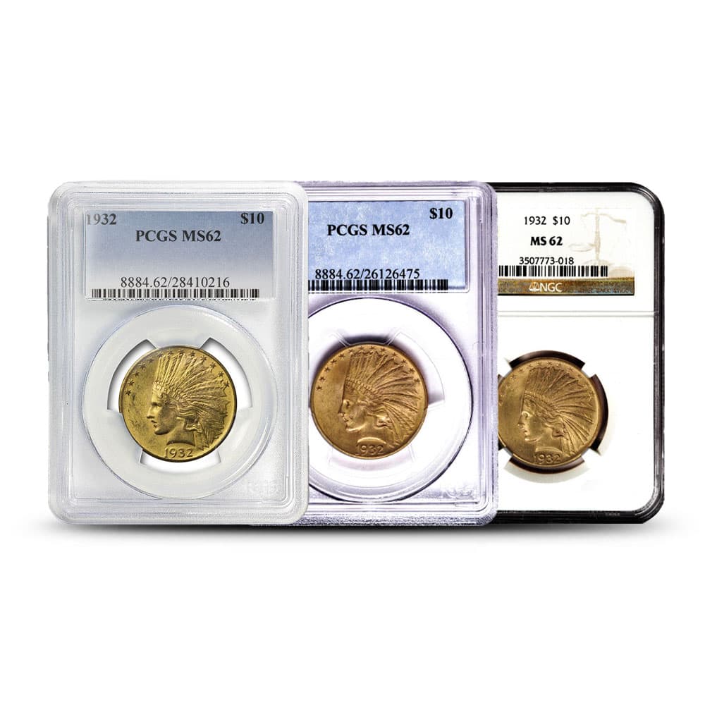 1932 Pre-33 $10 Indian Gold Eagle Coin MS62 (PCGS or NGC)