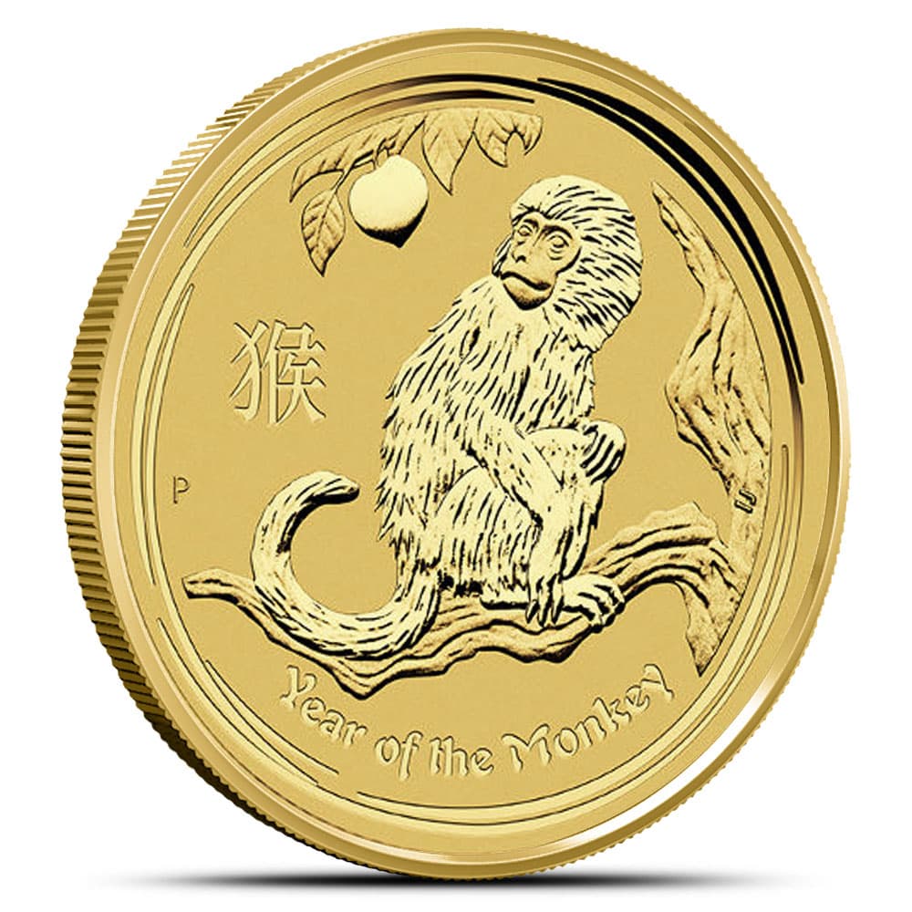 2016 1 oz Australian Gold Lunar Monkey Coin