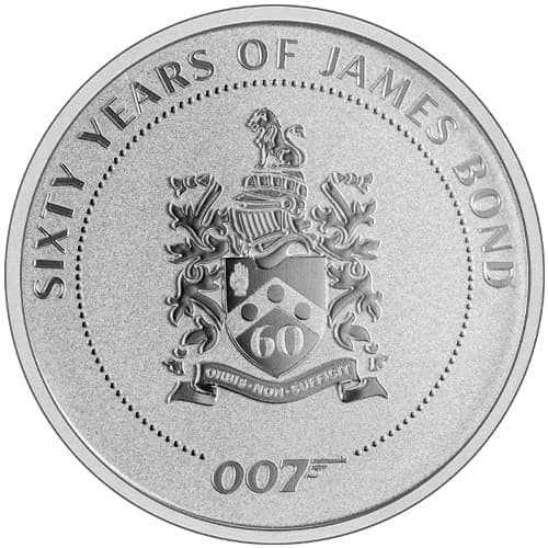 2022 1 oz Tuvalu Silver James Bond Family Crest Coin (BU)