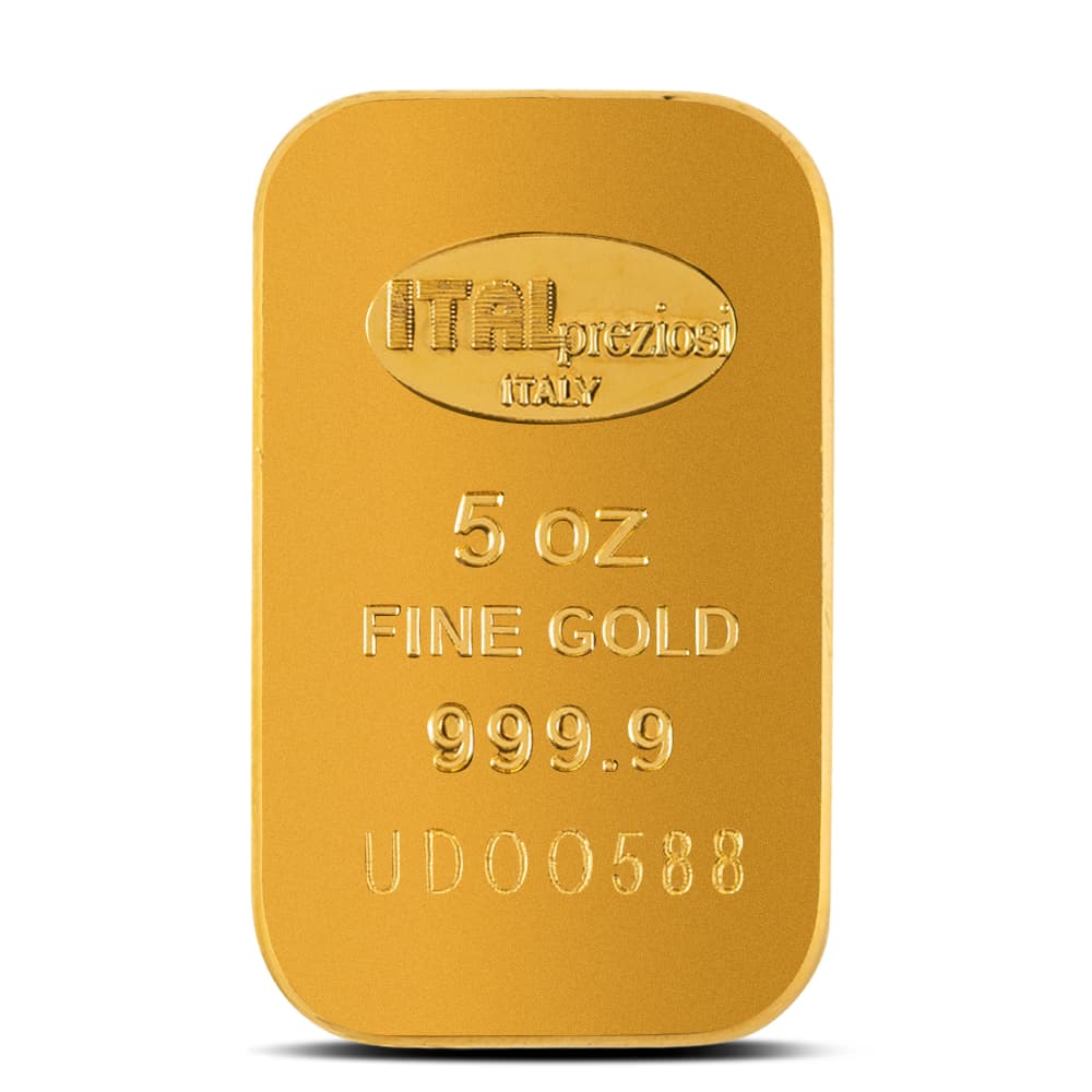 5 oz Gold Bars – Secondary Market 24kt Ingot (Random Assorted)