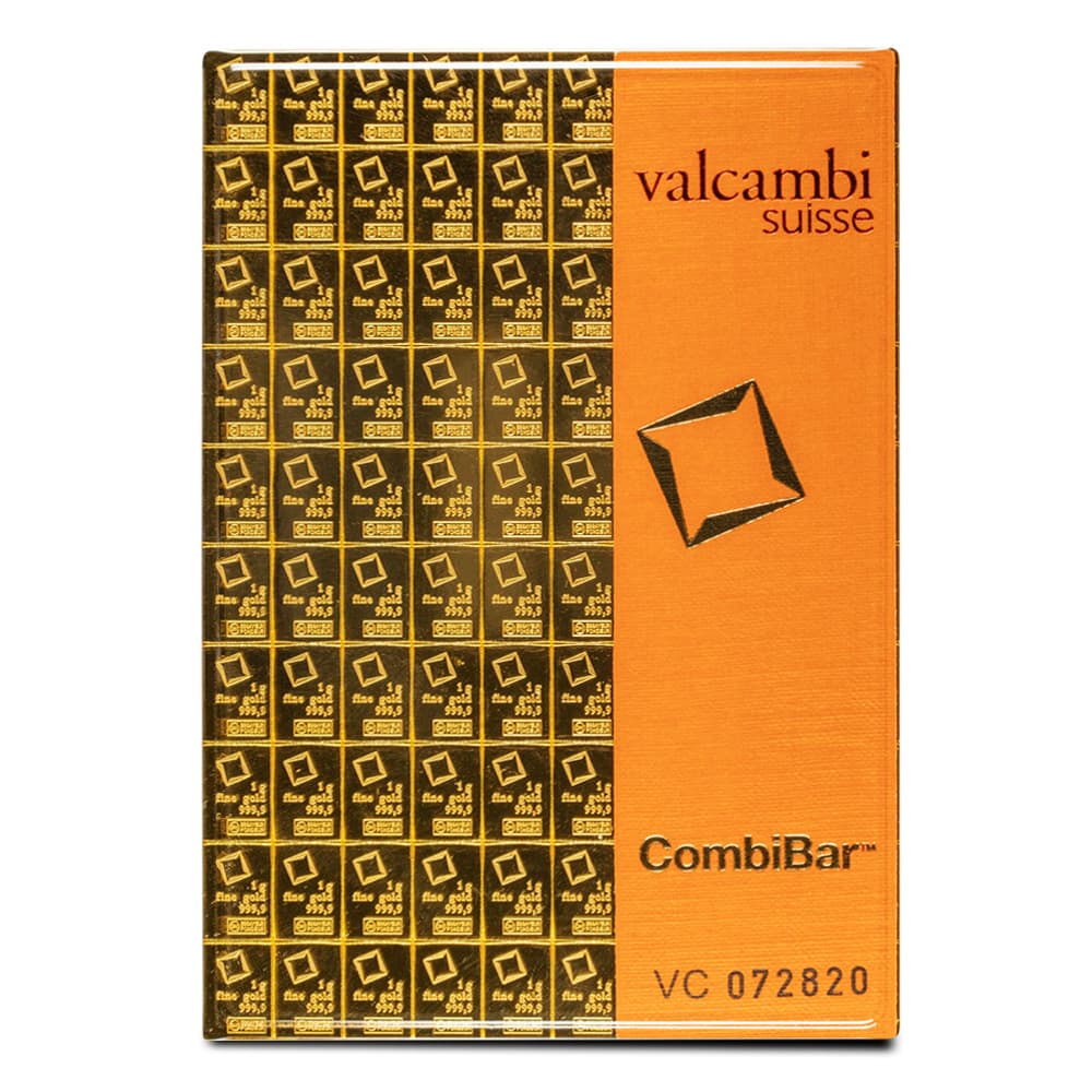 100 Gram Valcambi Gold CombiBar (100x1g w/Assay)