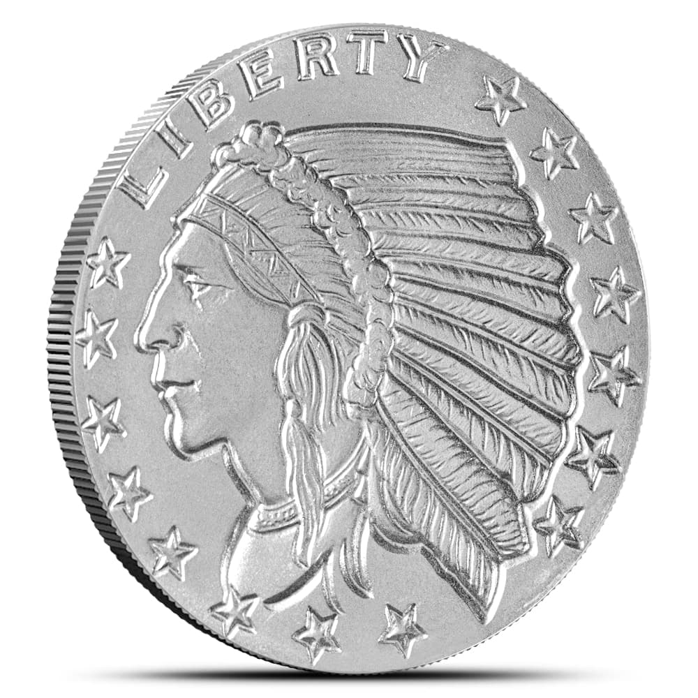 1 oz GSM Incuse Indian Silver Round (New)