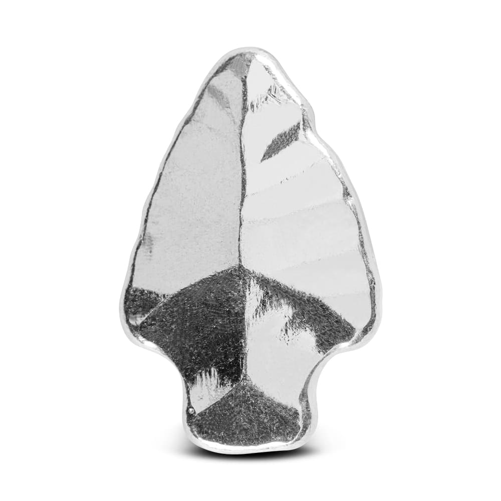 1 oz Monarch Silver 3D Poured Arrowhead