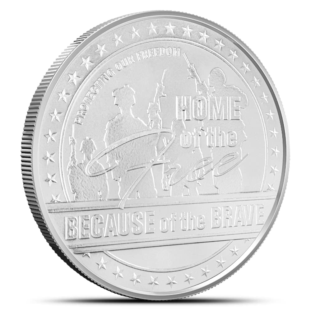 1 oz GSM Home of the Free Silver Round (New)