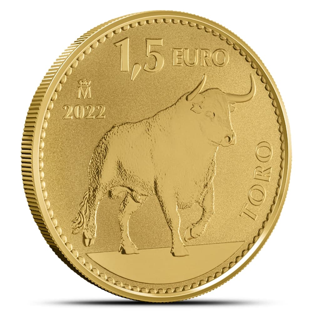 2022 Reverse Proof Royal Spanish Mint Bull 1 oz Gold Coin