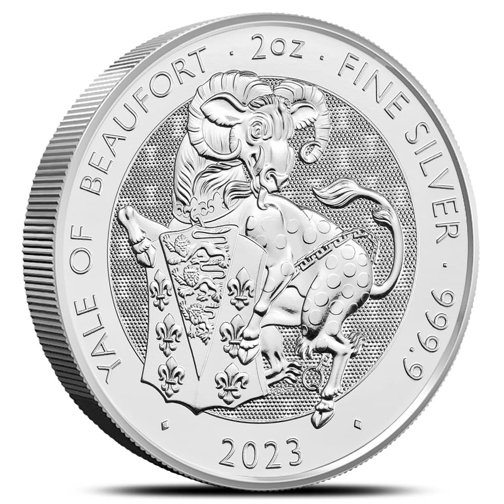 2023 2 oz British Silver Tudor Beasts Yale of Beaufort Coin (BU)