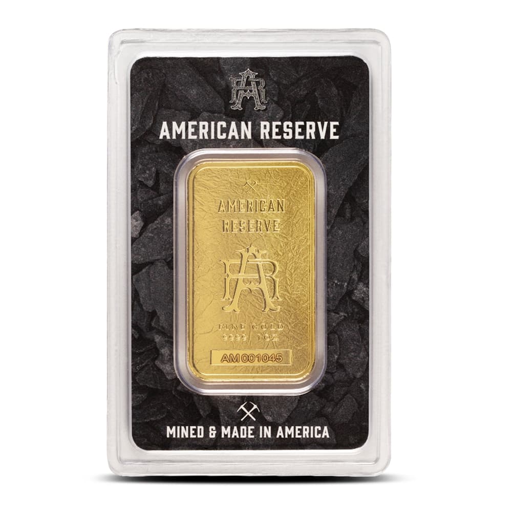 1 oz American Reserve Gold Bar (New w/ Assay)