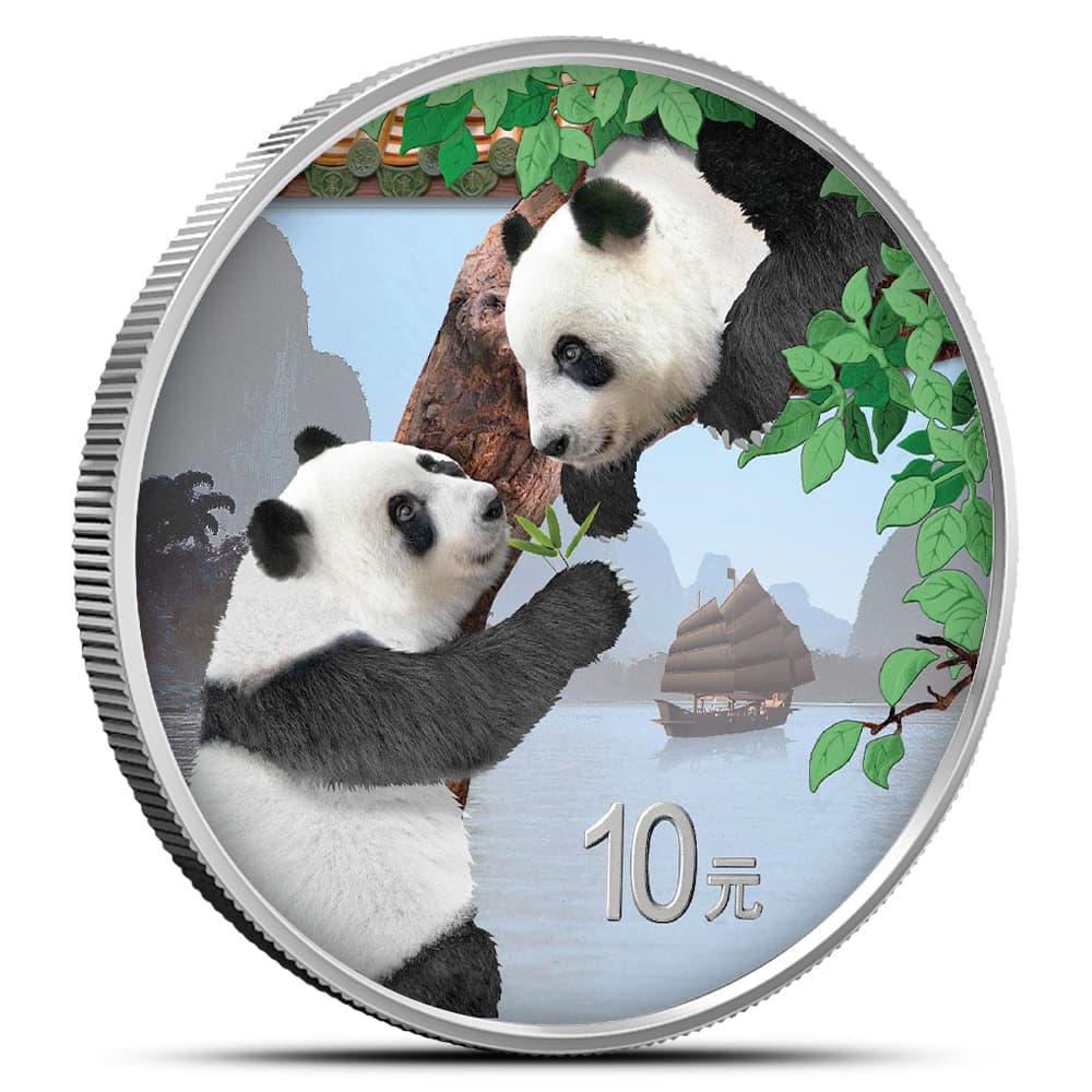 2023 30 Gram Colorized Chinese Silver Panda Coin (BU)