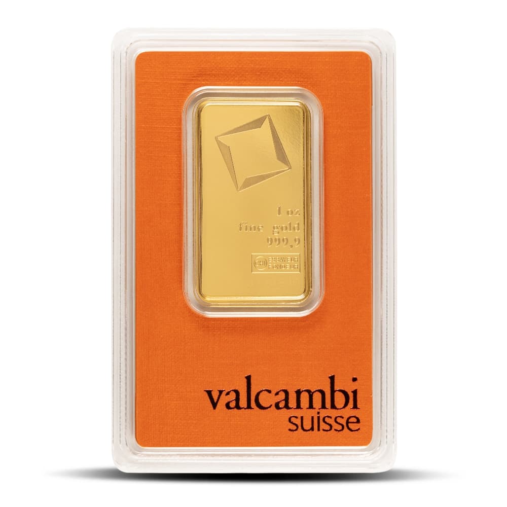 1 oz Valcambi Gold Bar (New w/ Assay)