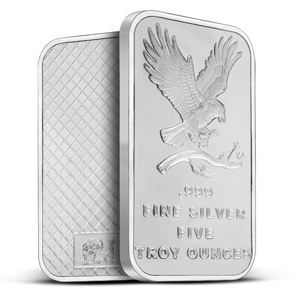 5 oz SilverTowne Eagle Silver Bar (New)