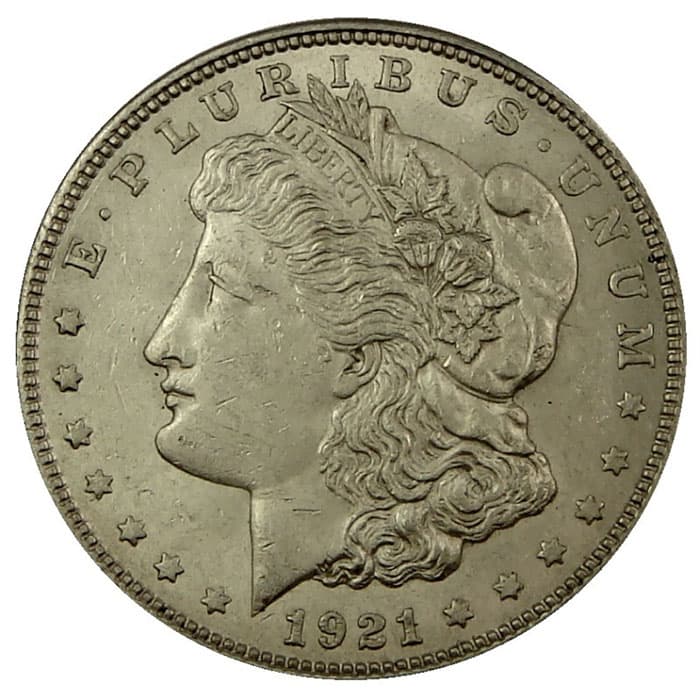 Morgan Dollar Silver Coin 1921, AU