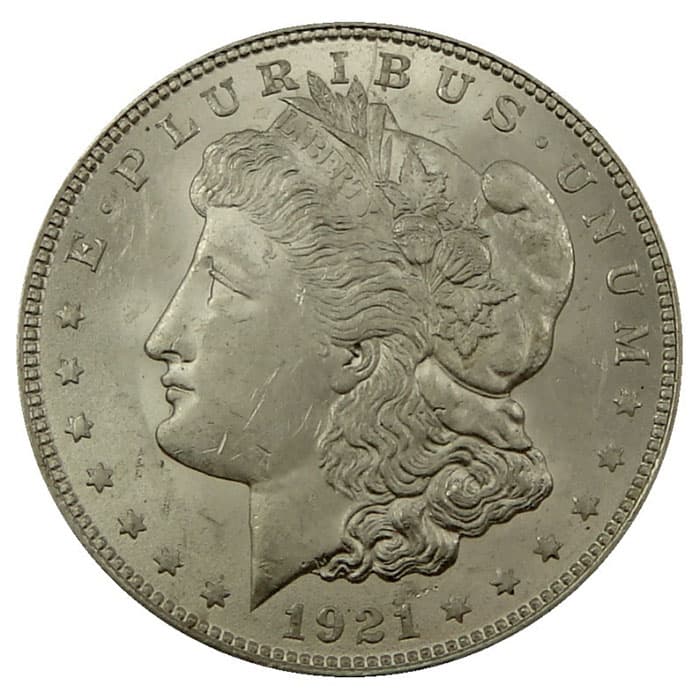 Morgan Silver Dollar Coin 1921, BU