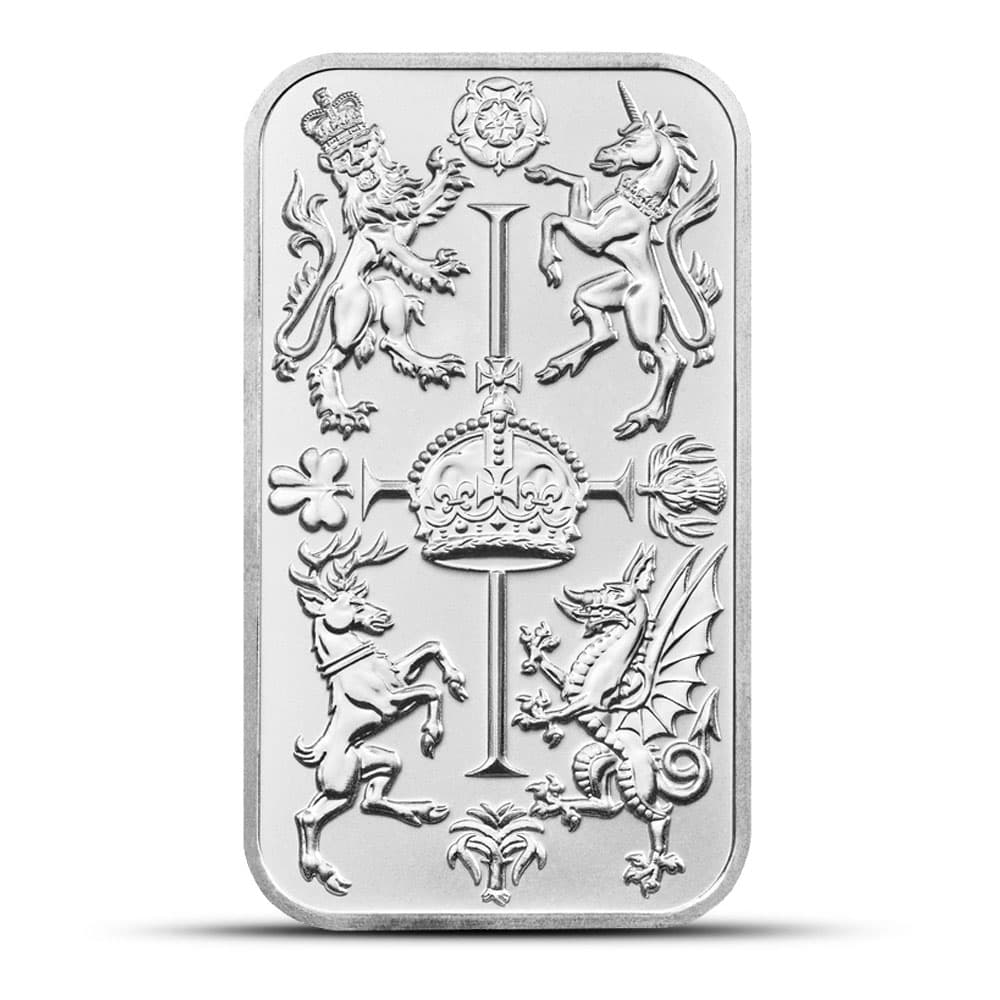 1 oz British Silver The Royal Celebration Bar (New)