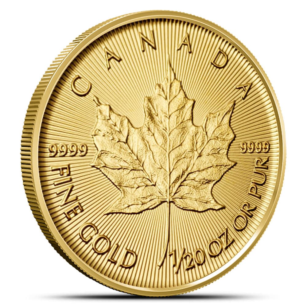 1/20 oz Canadian Gold Maple Leaf Coin (Random Year)