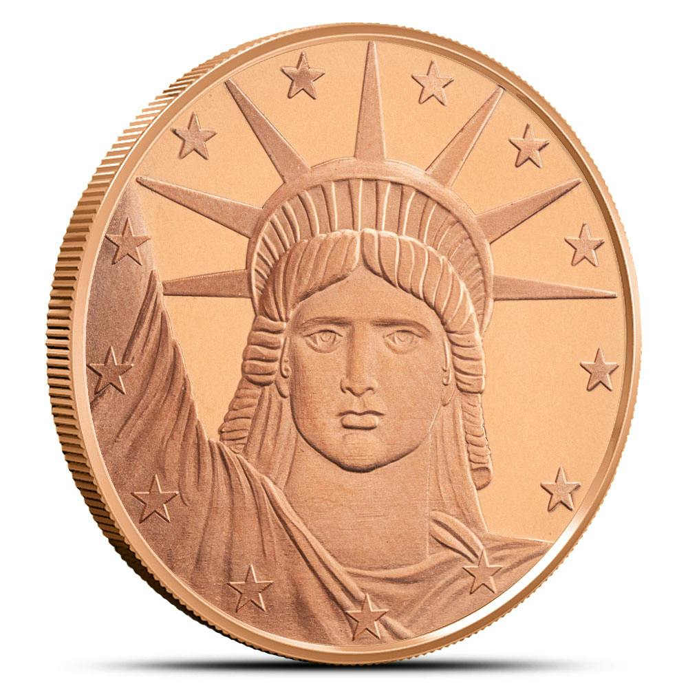 1 oz SilverTowne Statue of Liberty Copper Round (New)