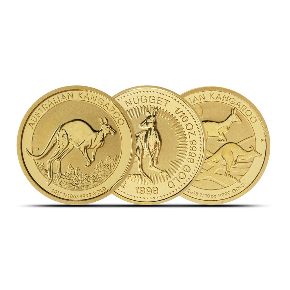 1/10 oz Australian Gold Kangaroo Coin (Random Year)