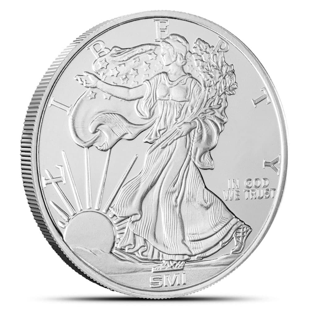 1 oz Sunshine Walking Liberty Silver Rounds (New, MintMark SI)