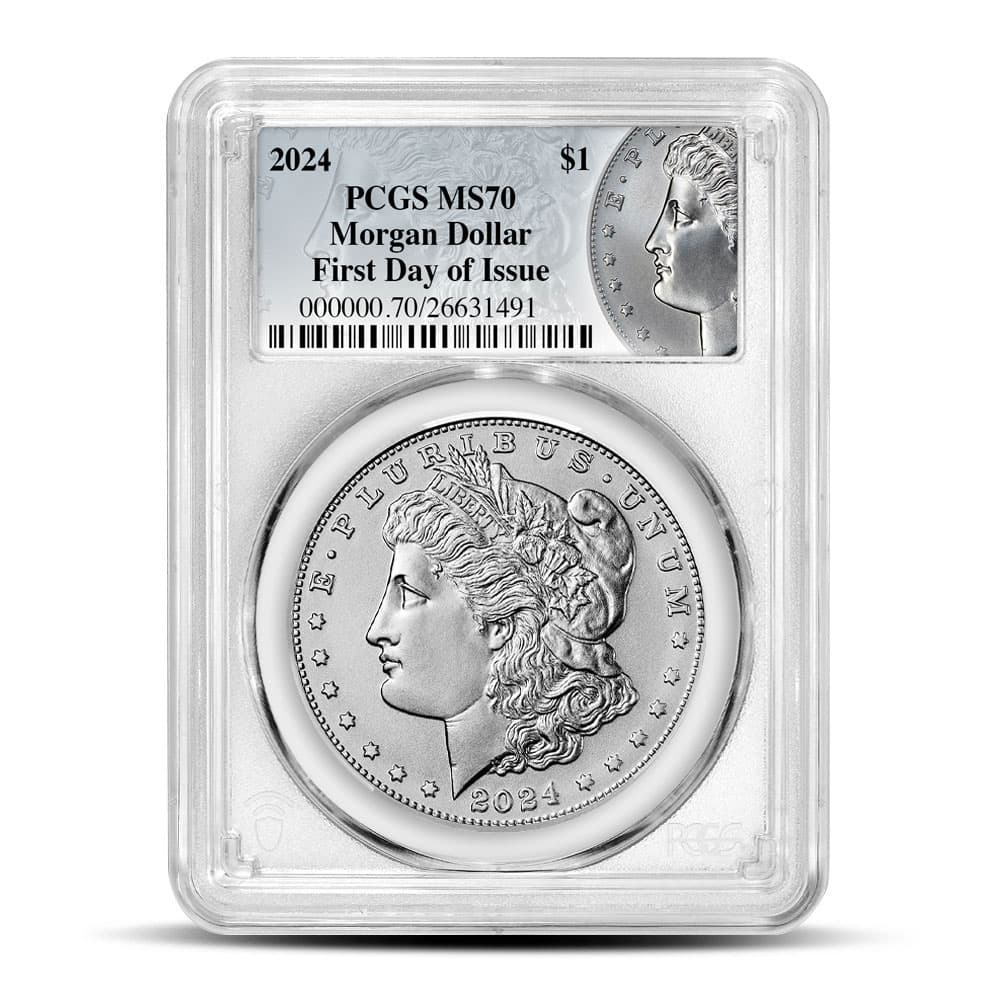 2024 Morgan Silver Dollar Coin PCGS MS70 FDOI 8/6/2024