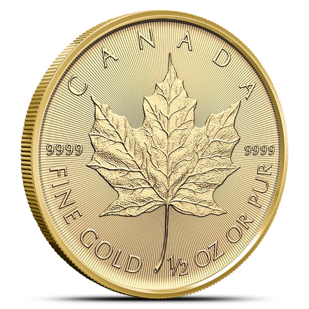 2025 1/2 oz Canadian Gold Maple Leaf Coin (BU)