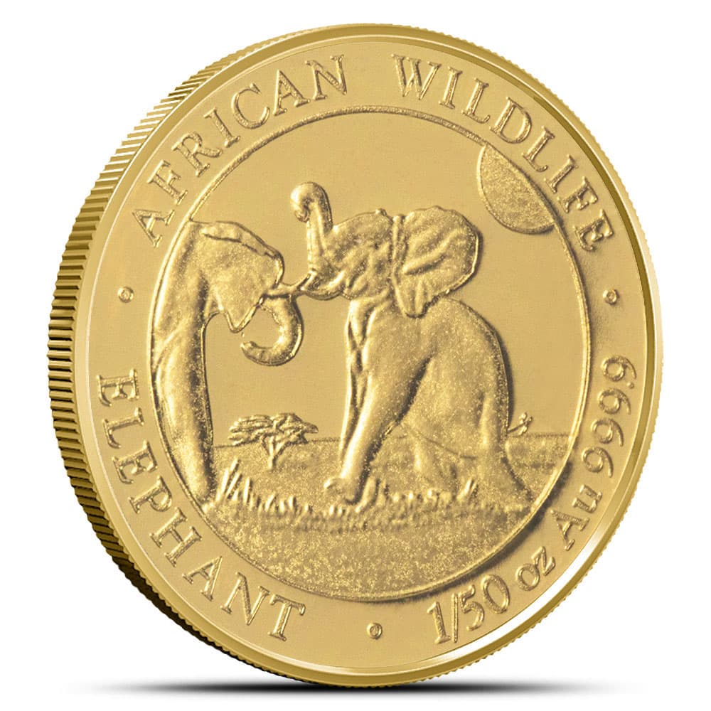 2024 1/50 oz Somalia Gold Elephant Coin (BU)