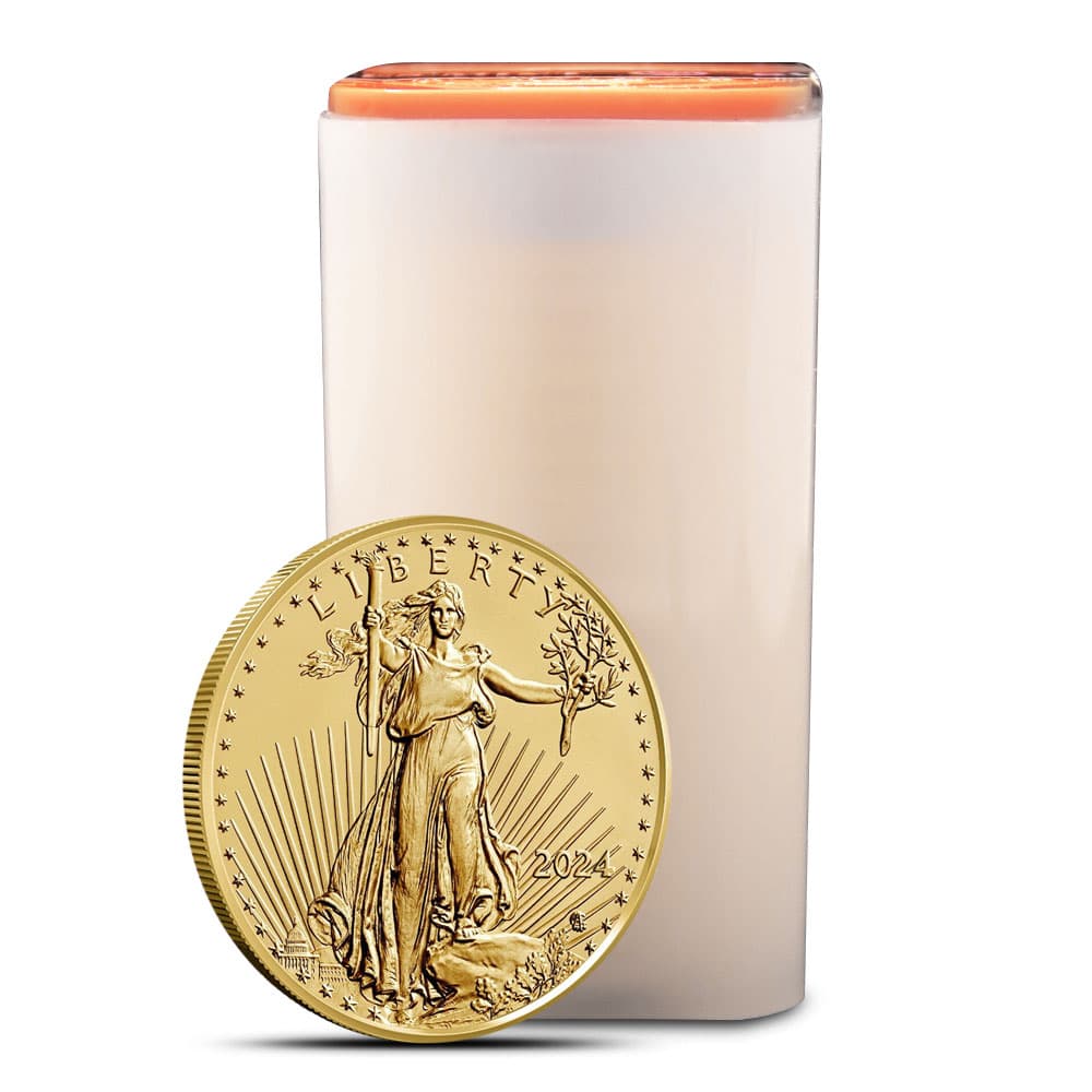 2024 1 oz American Gold Eagle Tube (20 Coins, BU)