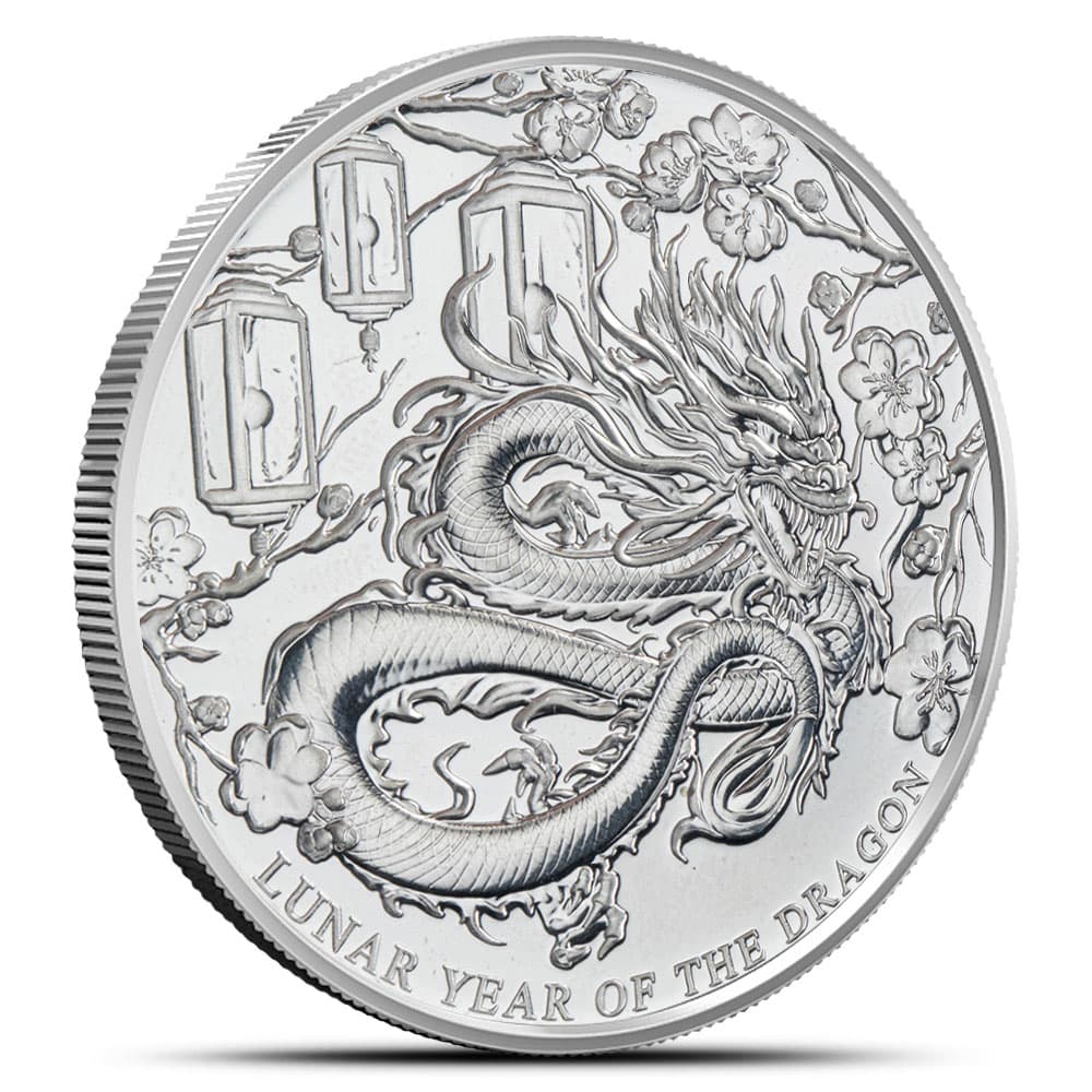 2024 1 Kilo Proof Pitcairn Island Silver Lunar Year of the Dragon Coin (Box + CoA)