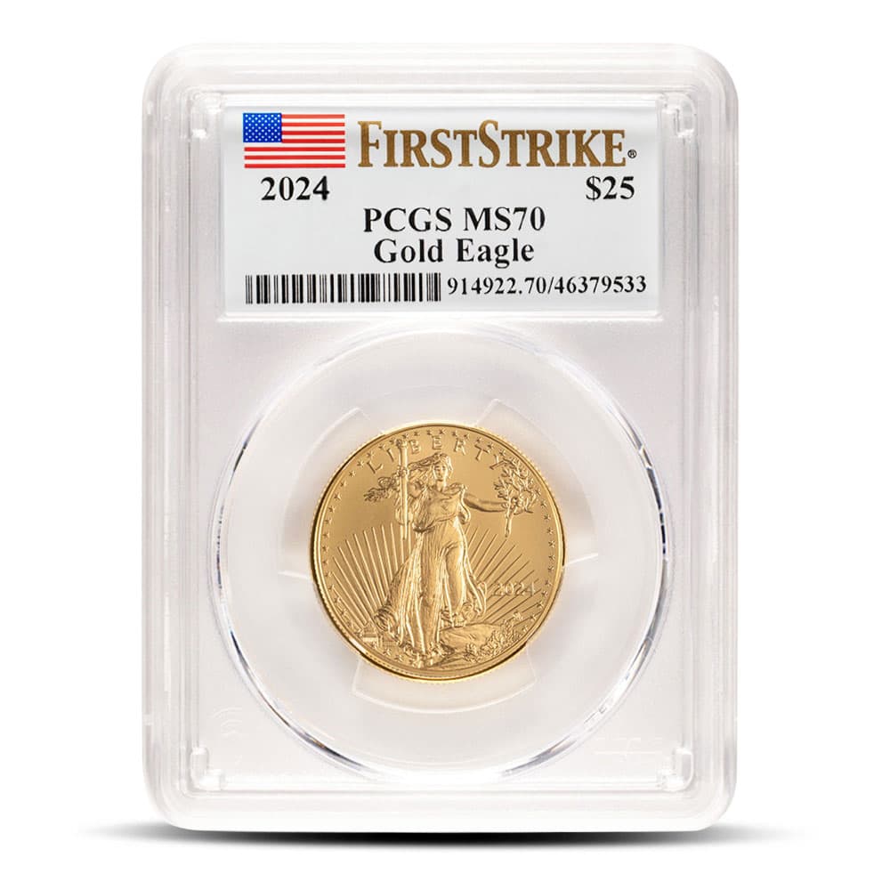 2024 1/2 oz American Gold Eagle Coin PCGS MS70 FS