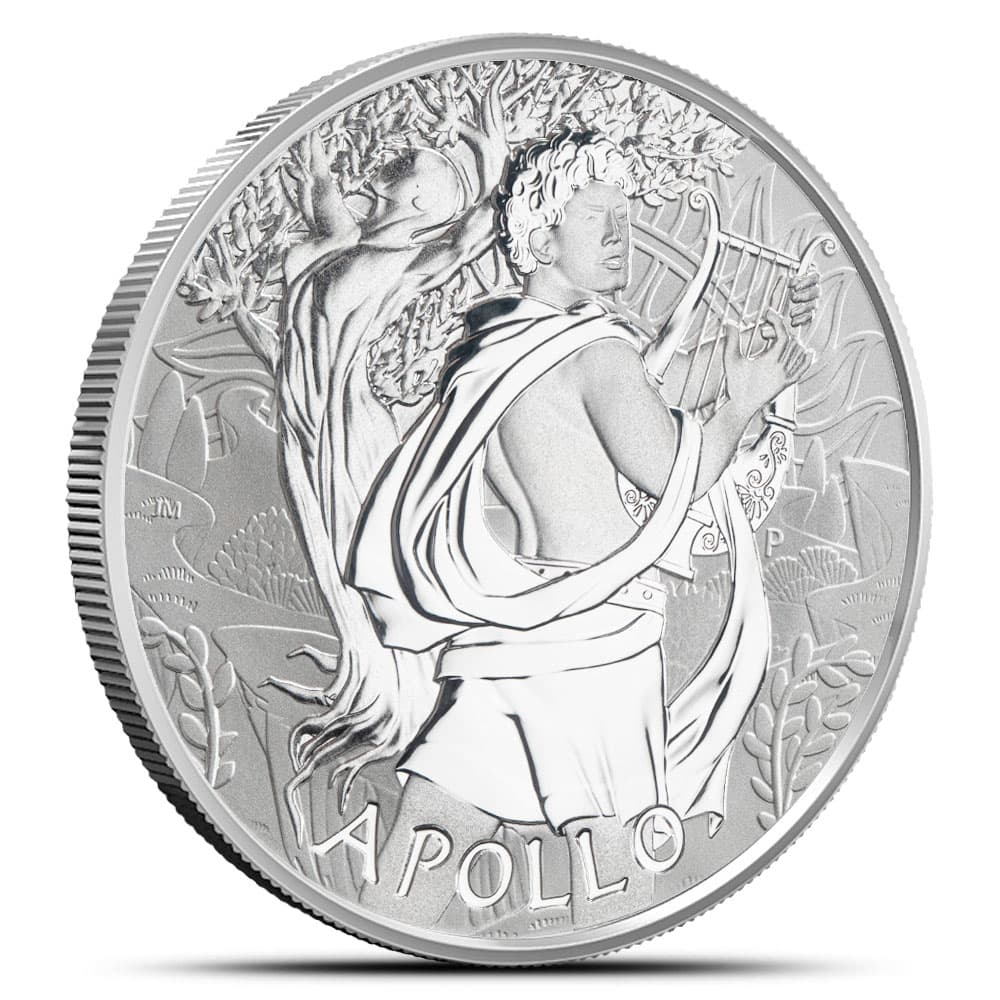 2023 1 oz Tuvalu Gods of Olympus Apollo Silver Coin (BU)