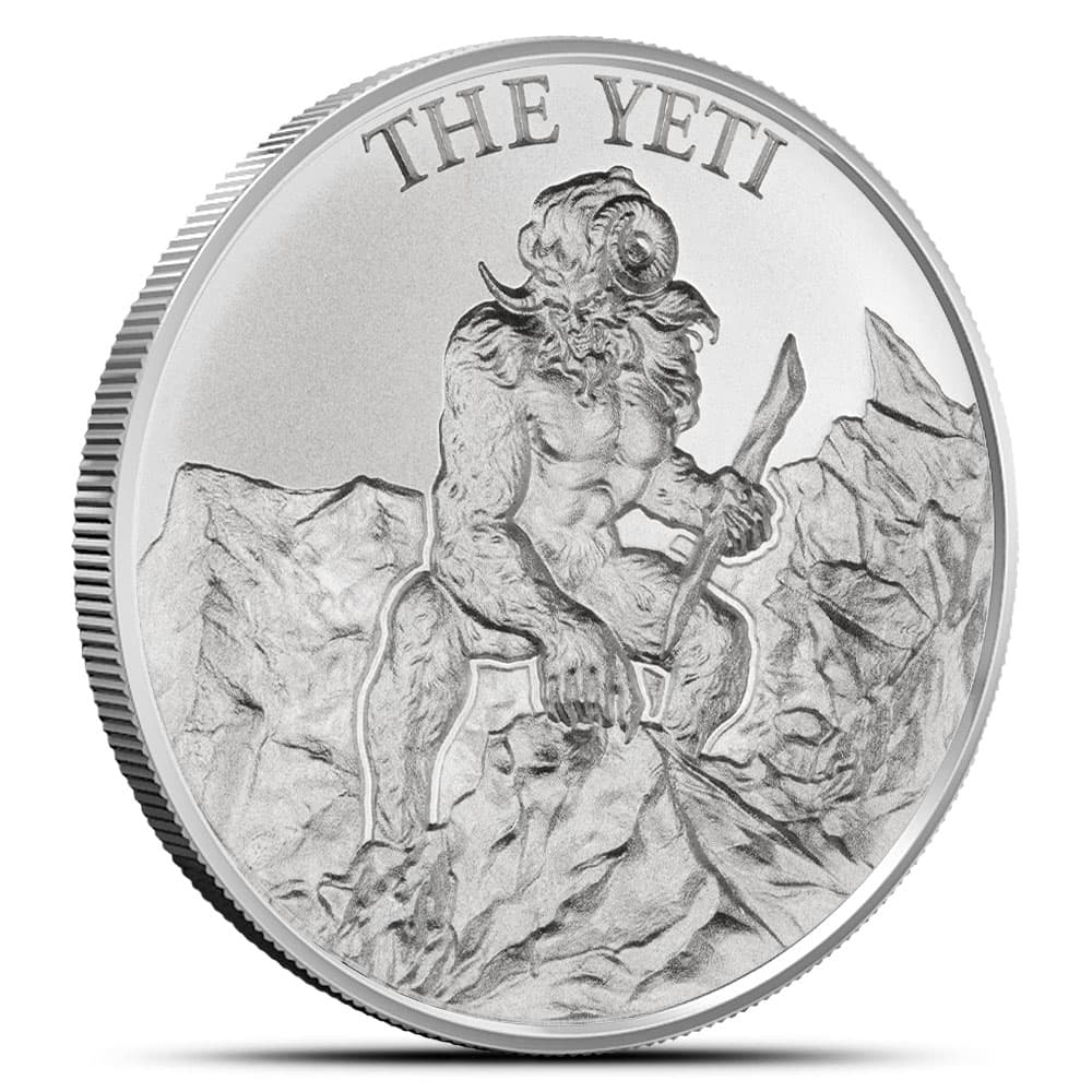 1 oz Intaglio Mint The Yeti Silver Round (New)