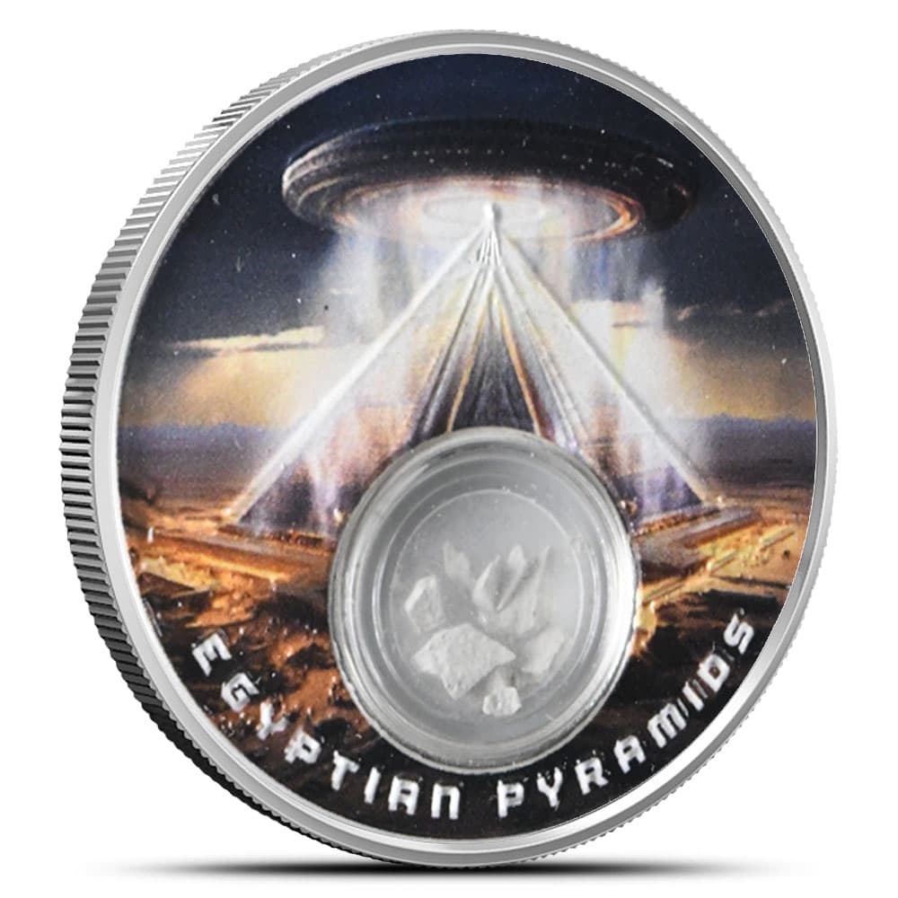 2024 1 oz Proof Colorized Mesa Grande Built By Aliens Egyptian Pyramids Silver Coin (Box + CoA)