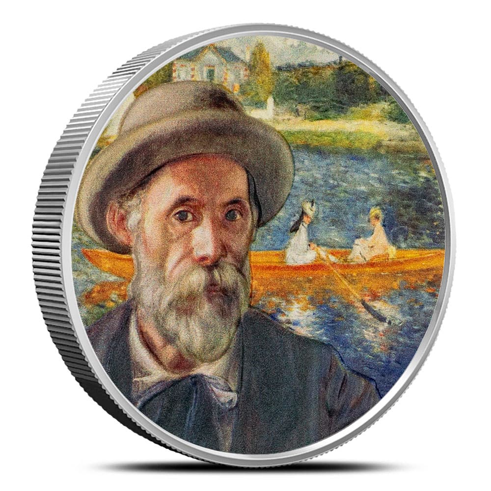 2024 2 oz Proof Colorized Cook Islands Silver Masters of Art Auguste Renoir Coin (Ultra High Relief)