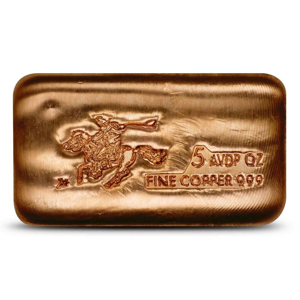 5 oz SilverTowne Pony Copper Bar (New)