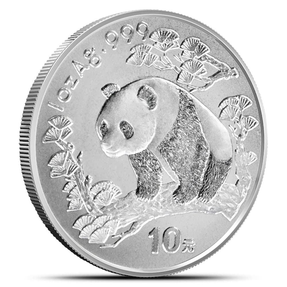 1997 1 oz Chinese Silver Panda Coin (Large Date, In Capsule)